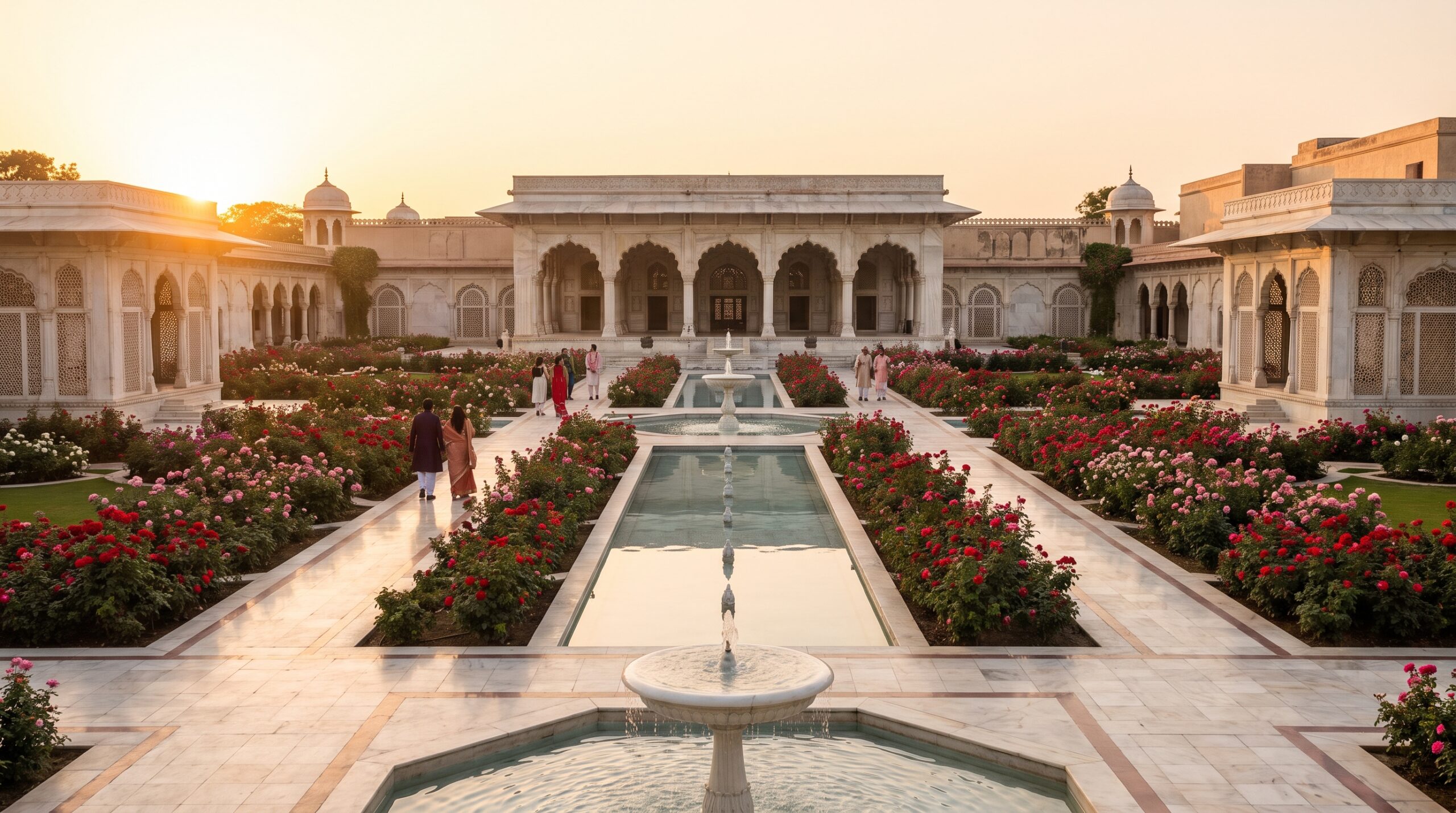 Royal Mughal Garden Wallpaper